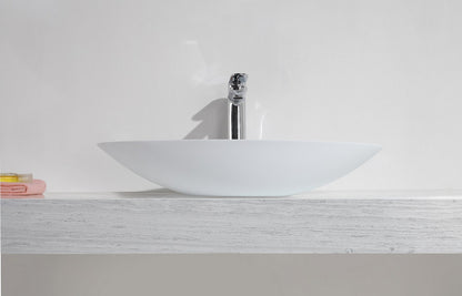 Kim waskom ovaal 59 x 35 x 11 cm solid surface mat wit - WDtegels