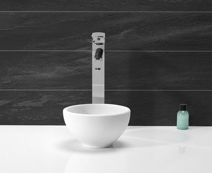 Tessa waskom rond 20 x 11 solid surface mat wit - WDtegels