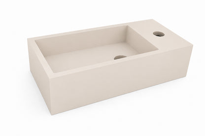 Lotte fontein rechts 40 x 22 x 10 cm solid surface beige - afbeelding 2