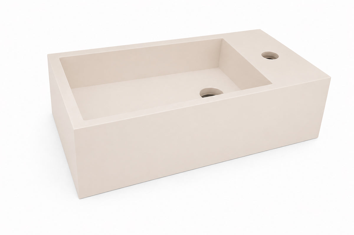 Lotte fontein rechts 40 x 22 x 10 cm solid surface beige