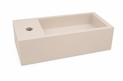 Lotte fontein links 40 x 22 x 10 cm solid surface beige - afbeelding 2