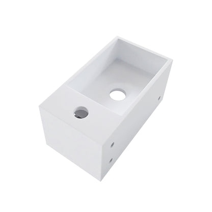 Julia fontein rechts 35 x 20 x 16 cm solid surface mat wit - WDtegels