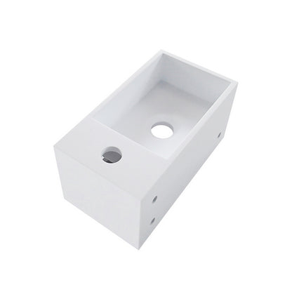 Julia fontein rechts 35 x 20 x 16 cm solid surface mat wit - WDtegels