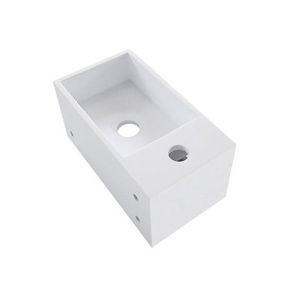 Julia fontein links 35 x 20 x 16 cm solid surface mat wit - WDtegels