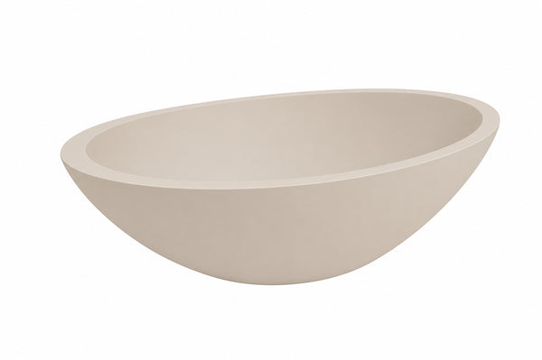 Kim waskom ovaal | 59x35x11cm | Solid surface | Beige