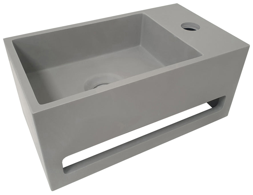 Julia fontein rechts 35 x 20 x 16 cm solid surface betonlook - WDtegels