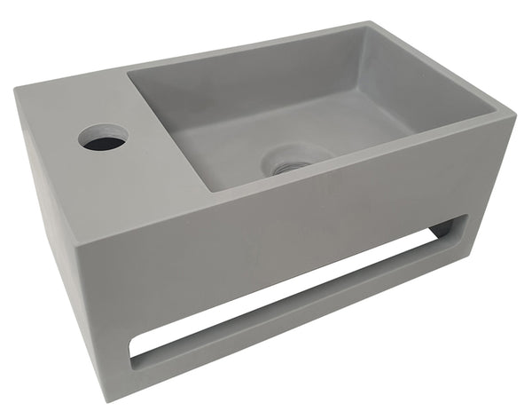 Julia fontein links | 35x20x16cm | Solid surface betonlook