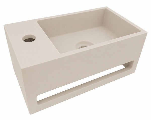 Julia fontein links | 35x20x16cm | Solid surface beige