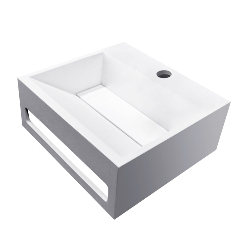 Julia fontein 30 x 28 x 12,5 cm solid surface mat wit - WDtegels