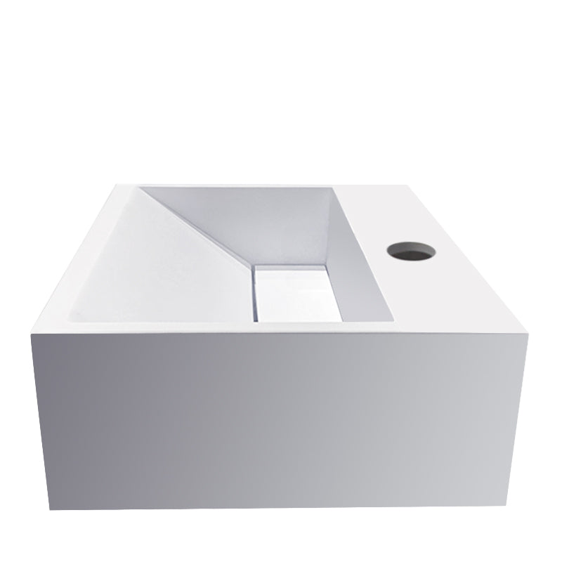 Julia fontein 30 x 28 x 12,5 cm solid surface mat wit - WDtegels