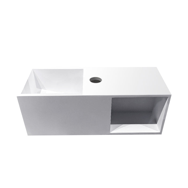 Julia fontein met nis 54 x 20 x 20 cm solid surface mat wit - WDtegels