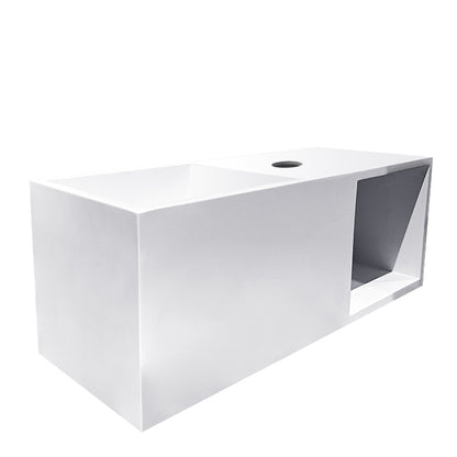 Julia fontein met nis 54 x 20 x 20 cm solid surface mat wit - WDtegels