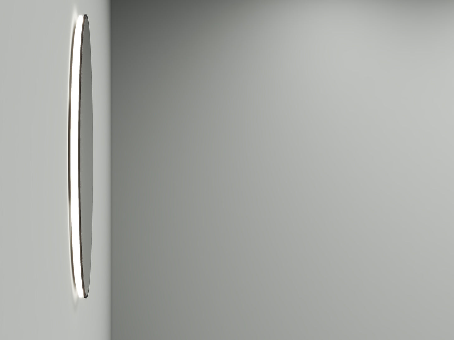 Novi spiegel rond met LED, dimbaar 80 cm mat zwart