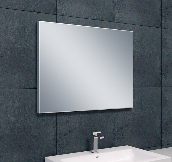 Serra spiegel 80x60x2,1cm rechthoek met lijst aluminium
