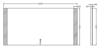 Sunny spiegel 120x60 cm rechthoek met LED, dimbaar en spiegelverwarming - WDtegels