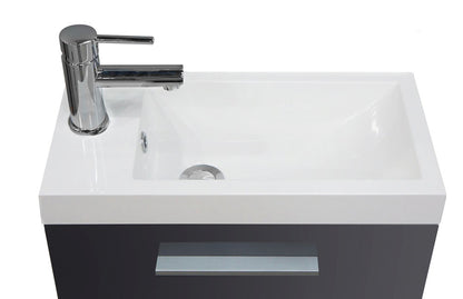 Emma fonteinmeubel 50 x 25 cm hoogglans grijs