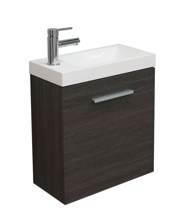 Mueble bajo lavabo + lavabo Wiesbaden Emma | 50x25x50cm | Gris veteado de madera