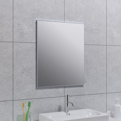 Fina spiegel rechthoek met lijst 50 x 60 x 2.1 cm aluminium - WDtegels