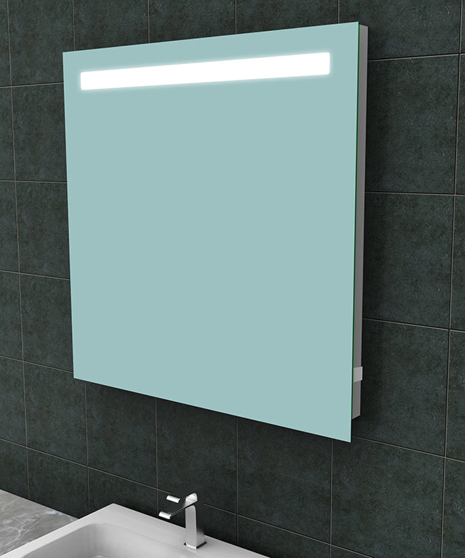 Tigris spiegel vierkant met LED en stopcontact 80 x 80 cm - WDtegels