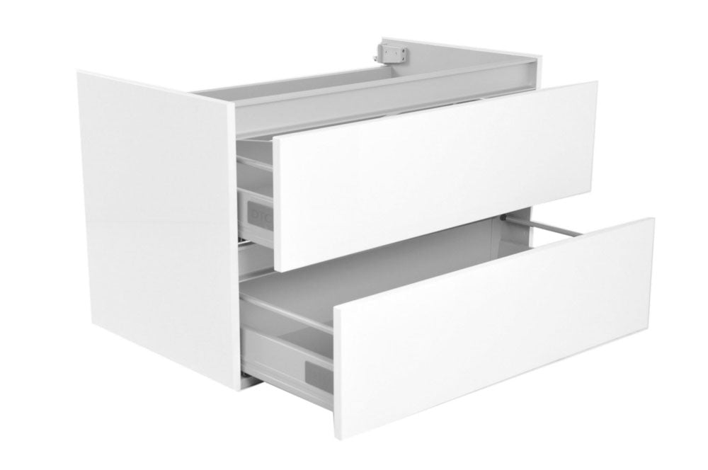 Vision onderkast met 2 laden 80 x 46 cm glans wit - WDtegels