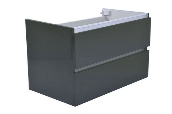 Mueble bajo Vision 80x46x50cm con 2 cajones - gris alto brillo