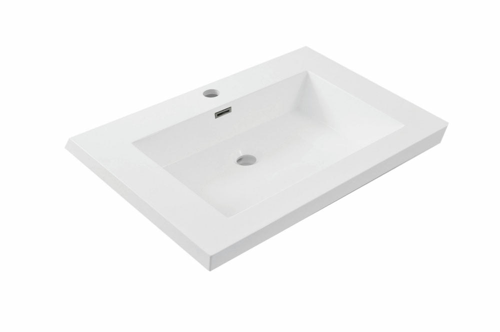 Vision kunstmarmer wastafel 60x46 wit - WDtegels