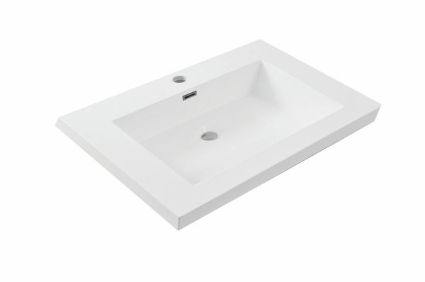 Lavabo de mármol artificial Vision 60x46 blanco
