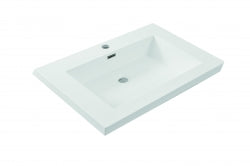 Vision kunstmarmer wastafel 60x46 wit - WDtegels