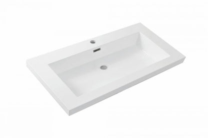 Vision kunstmarmer wastafel 80x46 wit - WDtegels