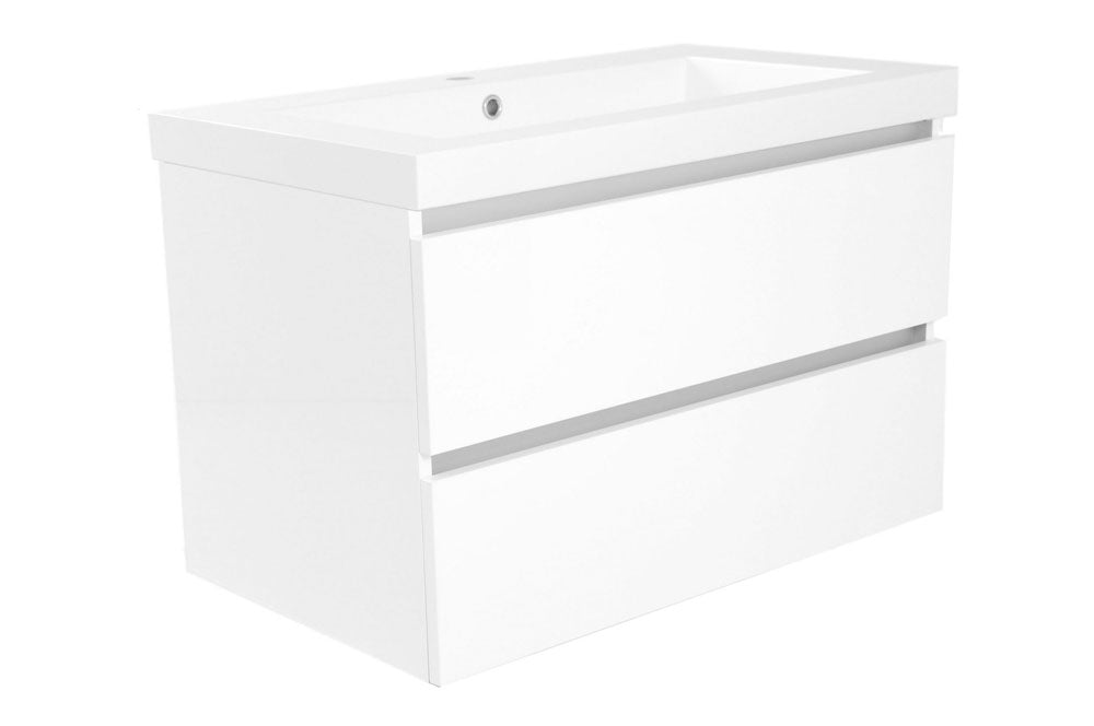 Vision kunstmarmer wastafel 80x46 wit - WDtegels