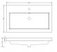 Vision kunstmarmer wastafel 80x46 wit - WDtegels