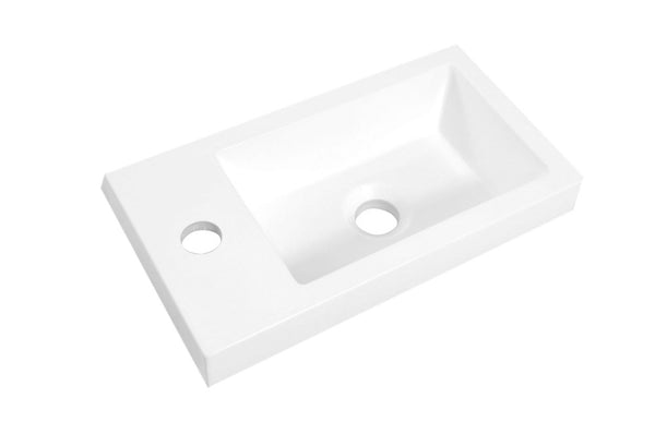 Fuente Zenti | 40x22x5cm | Mármol artificial blanco brillante