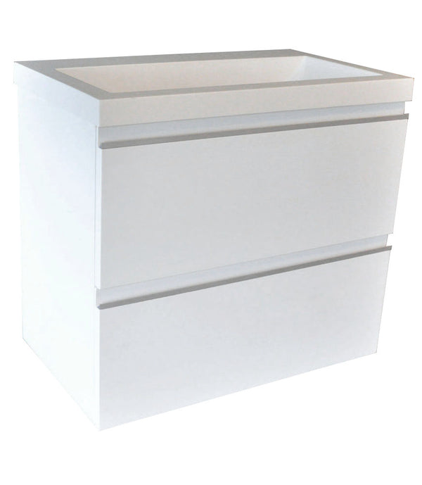 Mueble bajo con cajones 60x36x50cm - blanco brillante