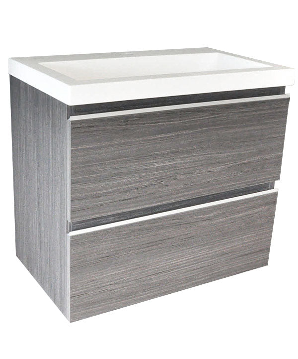 Mueble bajo con estante 60x36x50cm - veta de madera gris