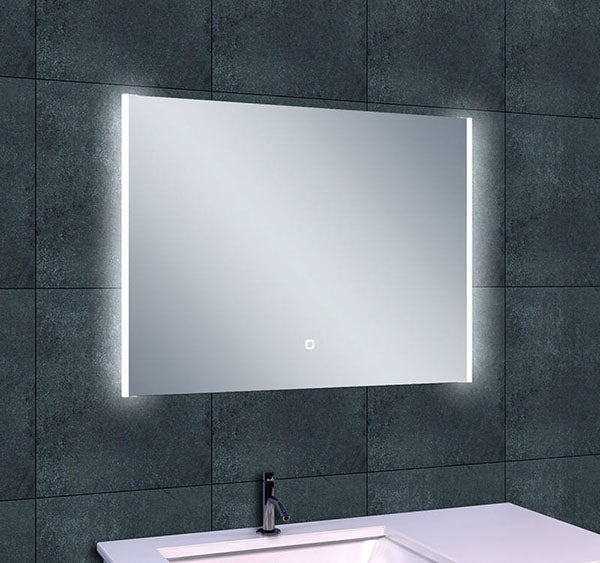 Duo spiegel rechthoek met LED, dimbaar en spiegelverwarming 82 x 60 cm