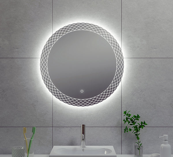 Deco spiegel 60 cm rond met LED, dimbaar