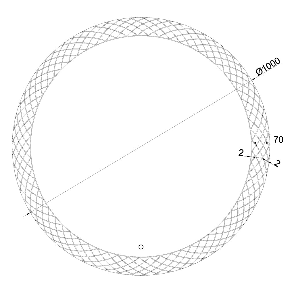Deco spiegel 100 cm rond met LED, dimbaar - WDtegels