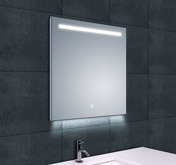 Ambi one spiegel 60 x 60 cm vierkant met LED, dimbaar en spiegelverwarming