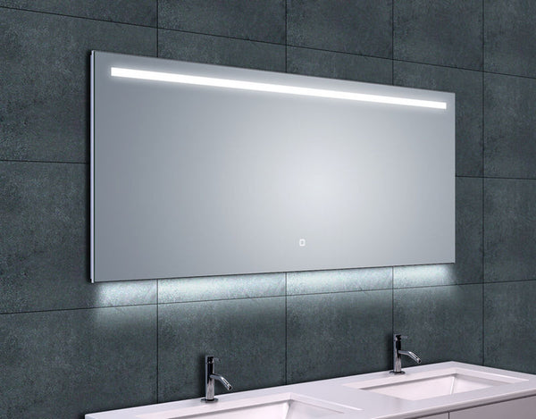 Ambi one spiegel 140 x 60 cm rechthoek met LED, dimbaar en spiegelverwarming