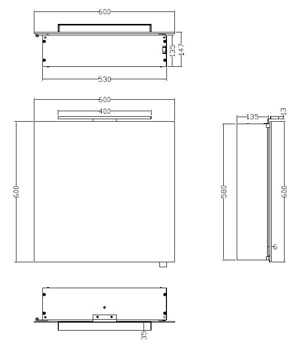 Bright spiegelkast met LED verlichting 60 x 60 cm 8719323030176