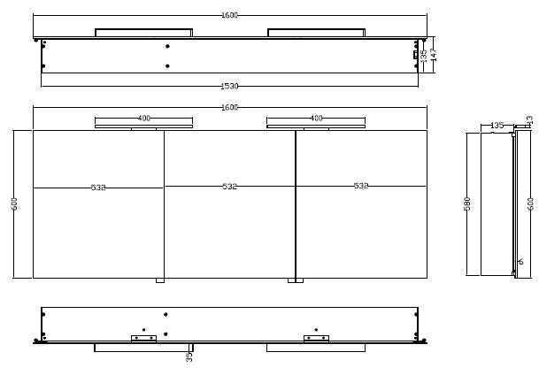 Bright spiegelkast met LED verlichting 160 x 60 cm 8719323030237
