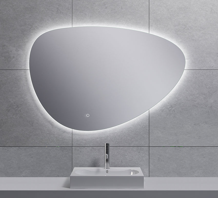 Uovo spiegel ovaal met LED, dimbaar en spiegelverwarming 100 cm - WDtegels