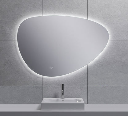 Uovo spiegel ovaal met LED, dimbaar en spiegelverwarming 100 cm - WDtegels