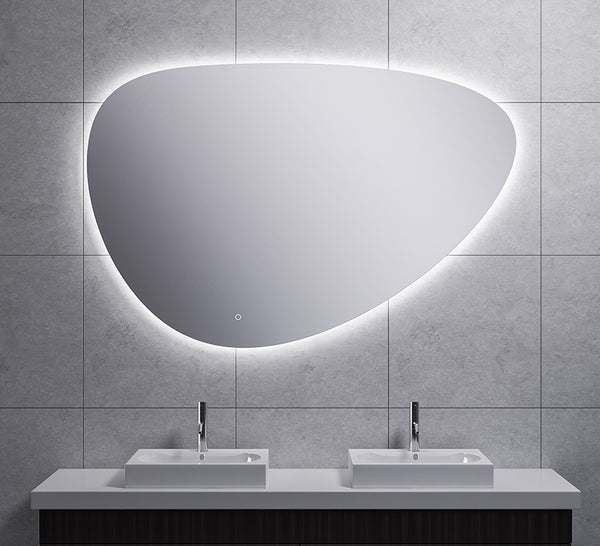 Espejo Uovo de 140 cm, ovalado con LED, regulable y calefacción de espejo