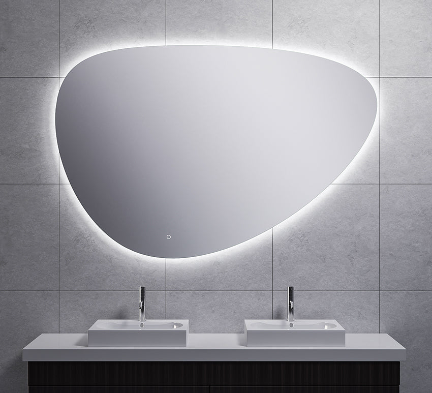 Uovo spiegel ovaal met LED, dimbaar en spiegelverwarming 150 cm - WDtegels