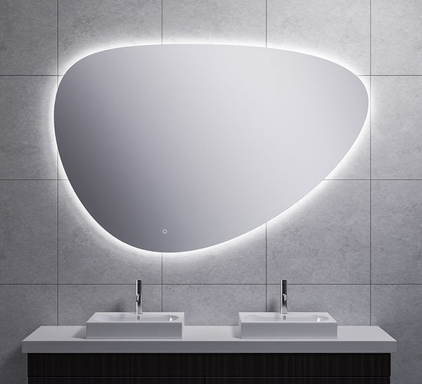 Espejo Uovo de 150 cm ovalado con LED, regulable y desempañador
