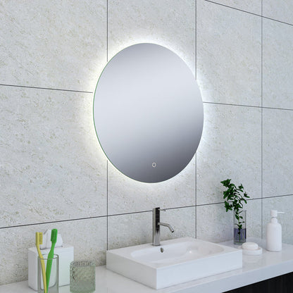 Soul spiegel 60 cm rond met LED, dimbaar en spiegelverwarming - WDtegels