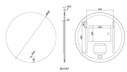 Soul spiegel met LED verlichting  80 cm 8719956084096