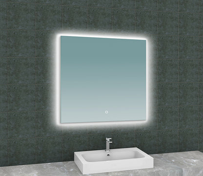 Soul spiegel vierkant met LED, dimbaar en spiegelverwarming 80 x 80 cm - WDtegels