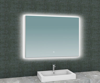 Soul spiegel rechthoek met LED, dimbaar en spiegelverwarming 100 x 80 cm - WDtegels